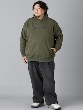 「大きいサイズ」｜ニッセンラージメンズモデルさん（メンズ・178cm）の秋コーディネート