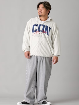 「大きいサイズ」｜ニッセンラージメンズモデルさん（メンズ・172cm）の秋コーディネート