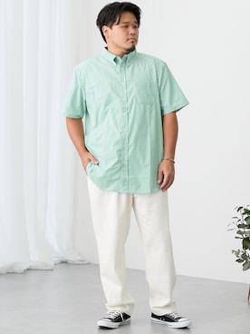 「大きいサイズ」｜ニッセンラージメンズモデルさん（メンズ・172cm）の秋コーディネート