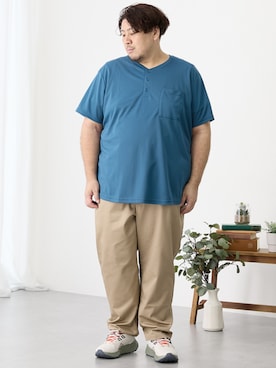 「大きいサイズ」｜ニッセンラージメンズモデルさん（メンズ・178cm）の秋コーディネート