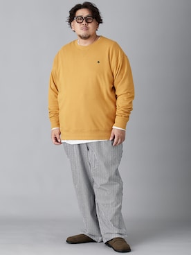 「大きいサイズ」｜ニッセンラージメンズモデルさん（メンズ・178cm）の秋コーディネート