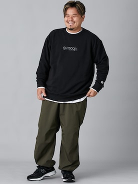 「大きいサイズ」｜ニッセンラージメンズモデルさん（メンズ・172cm）の秋コーディネート