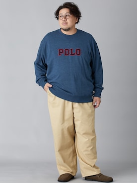 「大きいサイズ」｜ニッセンラージメンズモデルさん（メンズ・178cm）の秋コーディネート