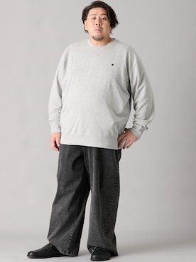 「nissen（ニッセン）のアイテム」を使った、ニッセンラージメンズモデルさん（メンズ・178cm）の秋コーディネート