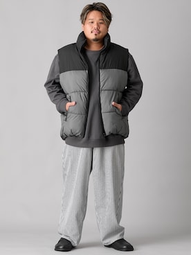 「大きいサイズ」｜ニッセンラージメンズモデルさん（メンズ・172cm）の秋コーディネート