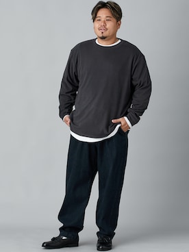 「大きいサイズ」｜ニッセンラージメンズモデルさん（メンズ・172cm）の秋コーディネート