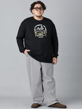 「大きいサイズ」｜ニッセンラージメンズモデルさん（メンズ・178cm）の秋コーディネート