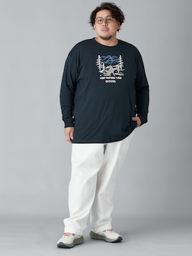 「大きいサイズ」｜ニッセンラージメンズモデルさん（メンズ・178cm）の秋コーディネート