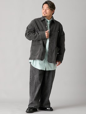 「大きいサイズ」｜ニッセンラージメンズモデルさん（メンズ・172cm）の秋コーディネート