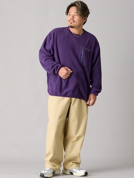 「トレーナー」｜ニッセンラージメンズモデルさん（メンズ・172cm）の秋コーディネート