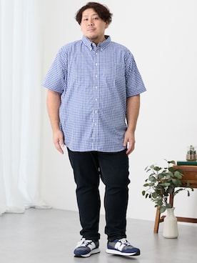「アイテム（トップス）」を使った、ニッセンラージメンズモデルさん（メンズ・178cm）の夏コーディネート