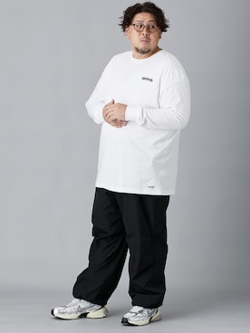 「大きいサイズ」｜ニッセンラージメンズモデルさん（メンズ・178cm）の秋コーディネート