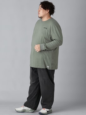 「大きいサイズ」｜ニッセンラージメンズモデルさん（メンズ・178cm）の秋コーディネート