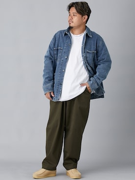 「大きいサイズ」｜ニッセンラージメンズモデルさん（メンズ・172cm）の秋コーディネート