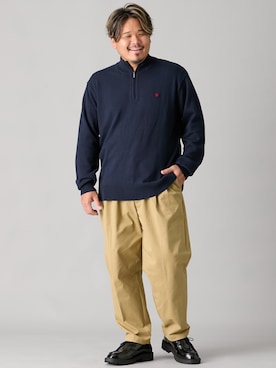 「大きいサイズ」｜ニッセンラージメンズモデルさん（メンズ・172cm）の秋コーディネート