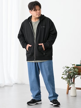 「大きいサイズ」｜ニッセンラージメンズモデルさん（メンズ・172cm）の秋コーディネート