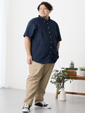 「大きいサイズ」｜ニッセンラージメンズモデルさん（メンズ・178cm）の秋コーディネート