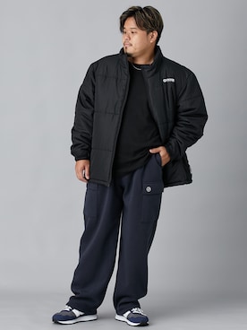 「nissen（ニッセン）のアイテム（Tシャツ/カットソー）」を使った、ニッセンラージメンズモデルさん（メンズ・172cm）の秋コーディネート