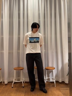 「URBAN RESEARCH DOORS（アーバンリサーチドアーズ）のLIFE STYLE TAILOR　マルチスペックコインローファー（ドレスシューズ）」を使った、KIMさん（メンズ・176cm）の夏コーディネート