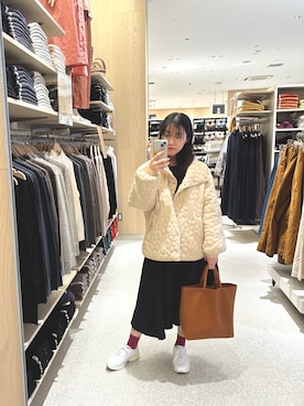 「PUMA（プーマ）のアイテム」を使った、宮本ひとみさん（骨格ナチュラル・レディース・158cm）の冬コーディネート