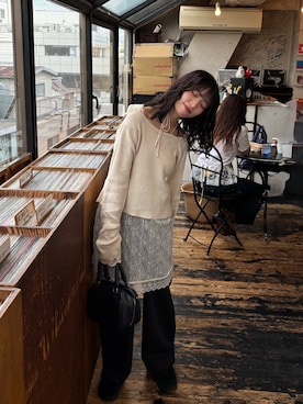 かるしうむさん（骨格ウェーブ・レディース・153cm）の冬コーディネート