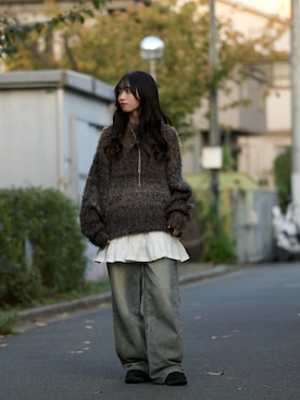 かるしうむさん（骨格ウェーブ・レディース・153cm）の冬コーディネート