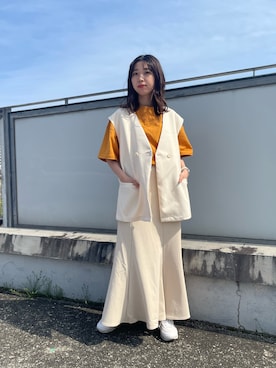 「CPCM」｜「アイテム（スカート）」を使った、rinaさん（レディース・158cm）の春コーディネート