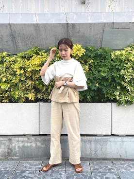 「CPCM」｜「アイテム（サンダル）」を使った、rinaさん（レディース・158cm）の夏コーディネート