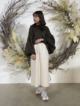 「CPCM」｜「アイテム（スカート）」を使った、rinaさん（レディース・158cm）の冬コーディネート