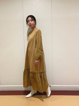 「CPCM」｜「アイテム（ワンピース/ドレス）」を使った、rinaさん（レディース・158cm）の秋コーディネート