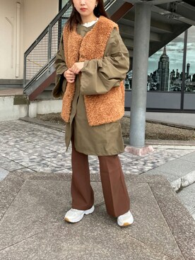 「kastane_ootd」｜「アイテム（その他アウター）」を使った、rinaさん（レディース・158cm）の秋コーディネート