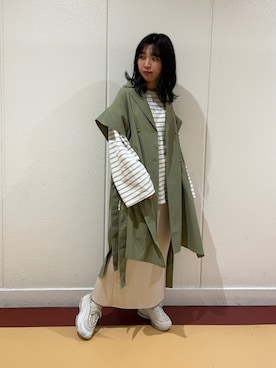 「CPCM」｜「アイテム（トレンチコート）」を使った、rinaさん（レディース・158cm）の春コーディネート