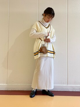 「CPCM」｜「アイテム（ベスト）」を使った、rinaさん（レディース・158cm）の冬コーディネート