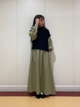 「CPCM」｜「アイテム（ワンピース/ドレス）」を使った、rinaさん（レディース・158cm）の冬コーディネート