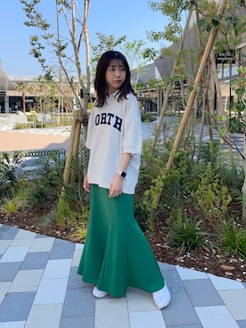 「CPCM」｜「アイテム（スカート）」を使った、rinaさん（レディース・158cm）の春コーディネート