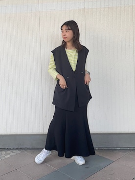 「CPCM」｜「アイテム（スカート）」を使った、rinaさん（レディース・158cm）の春コーディネート