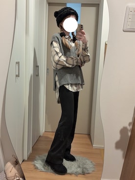 「アイテム（ベスト）」を使った、　hinachi さん（レディース・160cm）の秋コーディネート