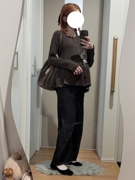 「アイテム（バレッタ/ヘアクリップ、ブラック系）」を使った、　hinachi さん（レディース・160cm）の秋コーディネート