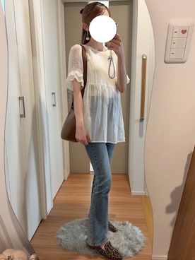「アイテム（ヘアピン）」を使った、　hinachi さん（レディース・160cm）の秋コーディネート