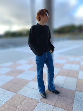 「VERSACE（ヴェルサーチ）のアイテム（トップス）」を使った、sho_sさん（メンズ・168cm）の冬コーディネート