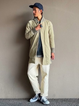 「OURET（オーレット）のアイテム（MA-1）」を使った、take_k0hさん（メンズ・178cm）の春コーディネート