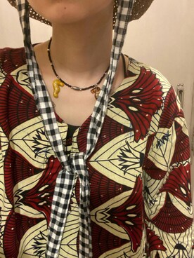 「handmade」｜「アイテム（アクセサリー）」を使った、yakoさん（レディース・154cm）の夏コーディネート