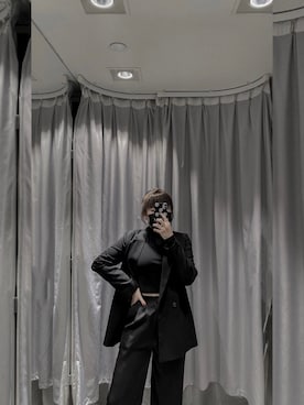 「H&M（エイチ・アンド・エム）のアイテム（チェスターコート）」を使った、fatchingさん（レディース・162cm）の冬コーディネート