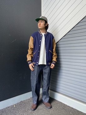 「URBAN RESEARCH Sonny Label（アーバンリサーチサニーレーベル）のアイテム（スタジャン）」を使った、soraさん（メンズ・178cm）の冬コーディネート