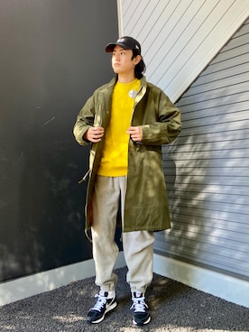 「URBAN RESEARCH DOORS」｜「アイテム（モッズコート）」を使った、soraさん（メンズ・178cm）の冬コーディネート