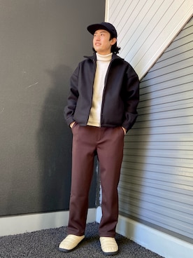 「WOOLRICH（ウールリッチ）のアイテム」を使った、soraさん（メンズ・178cm）の冬コーディネート