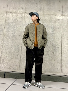「WOOLRICH（ウールリッチ）のアイテム（帽子）」を使った、soraさん（メンズ・178cm）の秋コーディネート