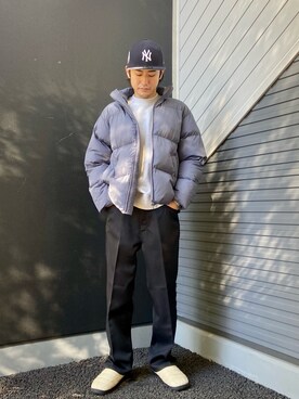 「Wrangler」｜「アイテム（ダウンジャケット/コート）」を使った、soraさん（メンズ・178cm）の冬コーディネート