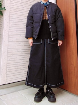 「coca（coca）（コカ）のアイテム（ダウンジャケット/コート）」を使った、🌹さん（レディース・163cm）の冬コーディネート