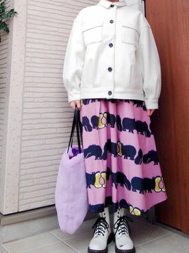 「Heather（ヘザー）のアイテム（その他アウター）」を使った、🌹さん（レディース・163cm）の冬コーディネート